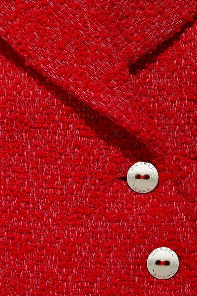 Pre-owned Chanel Pre-fall 2000 Red Bouclé Cropped Jacket
