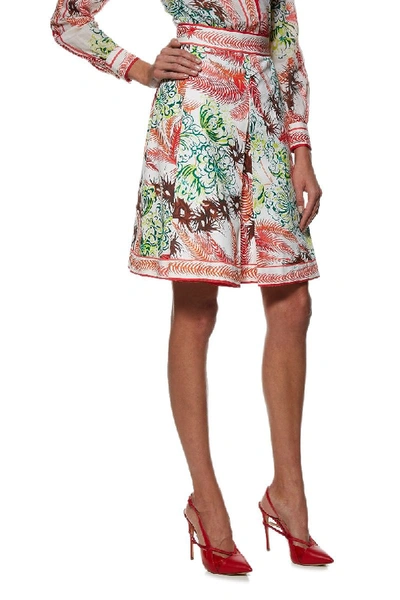 Pre-owned Emilio Pucci Orange Print A-line Skirt