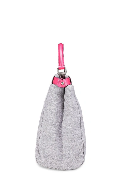 Pre-owned Fendi Pink & Grey Jersey Peekaboo