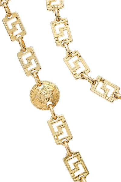 Pre-owned Versace Gold Medusa Chain Belt Xl