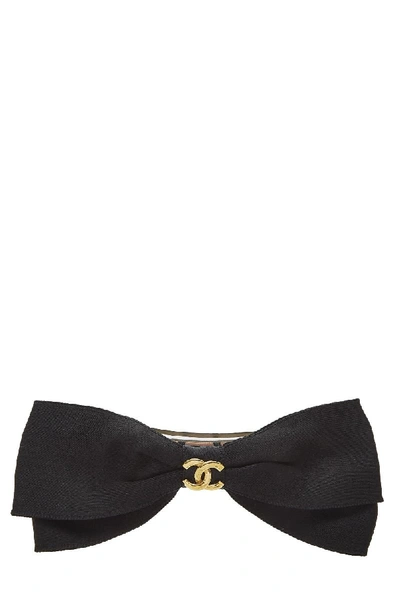 What Goes Around Comes Around Chanel Bow Barrette in Black