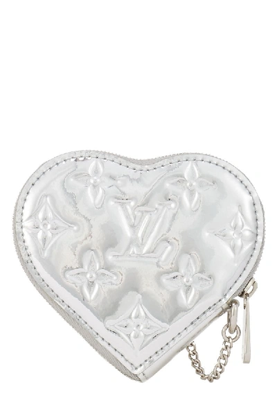 Louis Vuitton Metallic Silver LTD ED Monogram Miroir Heart Coin Purse – The  Closet