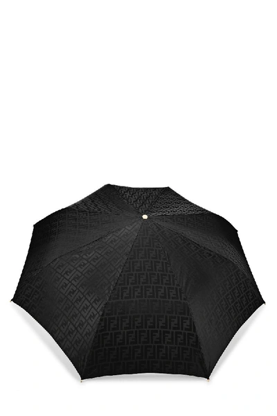 Pre-owned Fendi Black Zucca Nylon Umbrella
