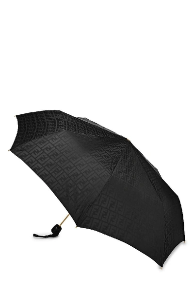 Pre-owned Fendi Black Zucca Nylon Umbrella