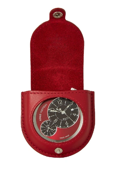 Pre-owned Louis Vuitton Pomme D'amour Vernis Tambour Travel Alarm Clock