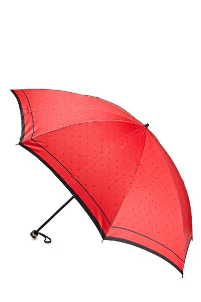 Pre-owned Dior Red Nylon Logo Umbrella