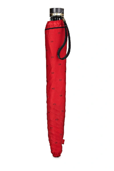 Pre-owned Dior Red Nylon Logo Umbrella