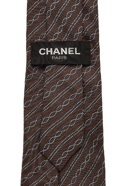 Pre-owned Chanel Brown Silk Tie