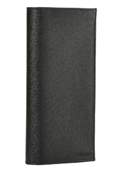 Pre-owned Prada Black Saffiano Checkbook Wallet