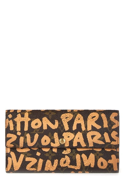 Pre-owned Louis Vuitton Stephen Sprouse X  Monogram Graffiti Sarah Continental Wallet