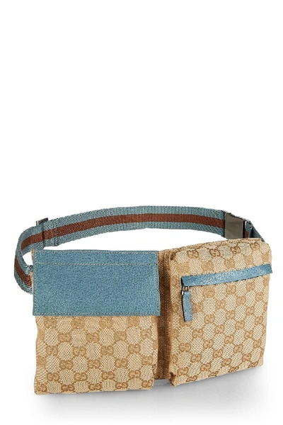 Pre-owned Gucci Blue Original Gg Canvas Belt Bag