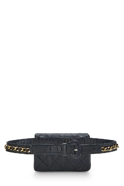 Chanel Navy Quilted Lambskin Belt Bag 30 Q6A0011INB007