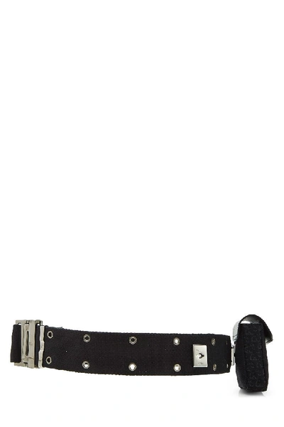 Pre-owned Dior Black Oblique Canvas Belt Bag