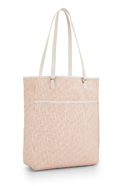 Pre-owned Dior Pink Trotter Canvas Tote