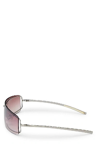 Pre-owned Gucci Pink Metal Shield Sunglasses
