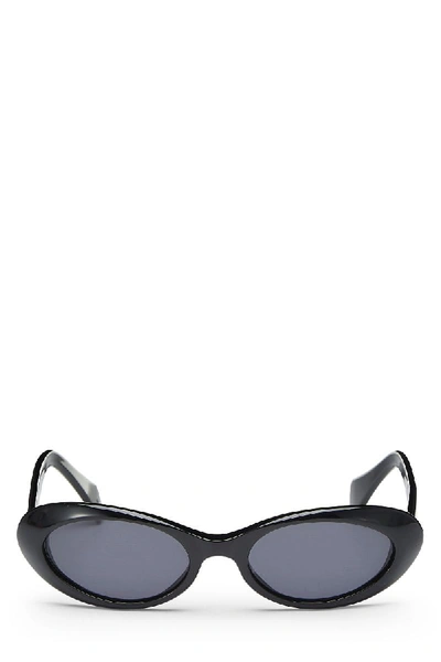 Pre-owned Gucci Black Acetate Oval Sunglasses