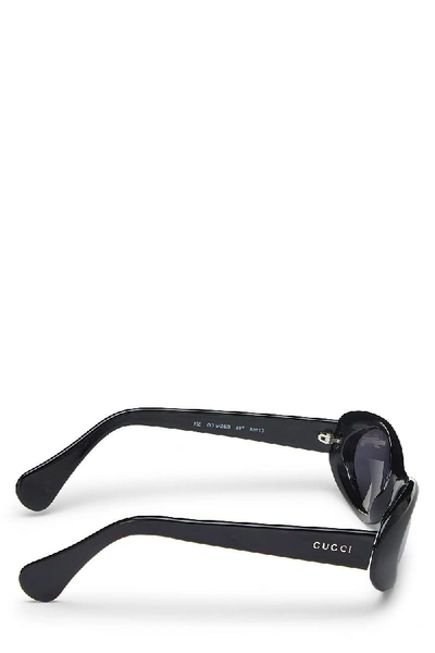 Pre-owned Gucci Black Acetate Oval Sunglasses