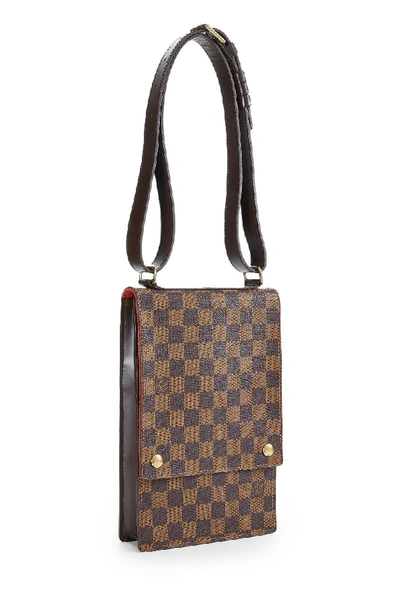 Pre-owned Louis Vuitton Damier Ebene Portobello Travel Shoulder Bag