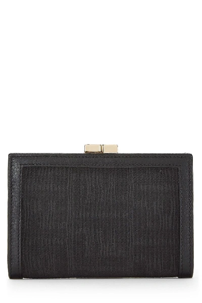 Pre-owned Fendi Black Zucca Canvas Wallet