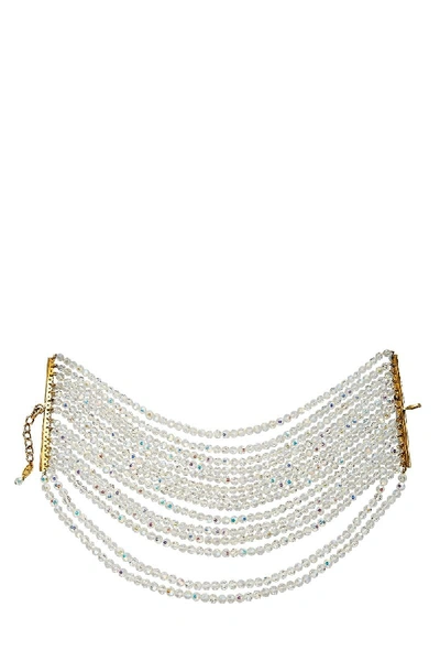 Pre-owned Chanel Gold & Iridescent Beaded Choker