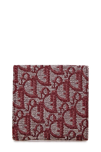 Pre-owned Dior Burgundy Trotter Canvas Wallet