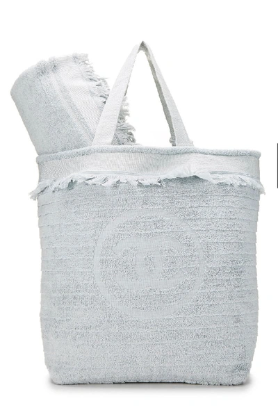 Pre-owned Chanel Grey Terry Cloth Beach Set