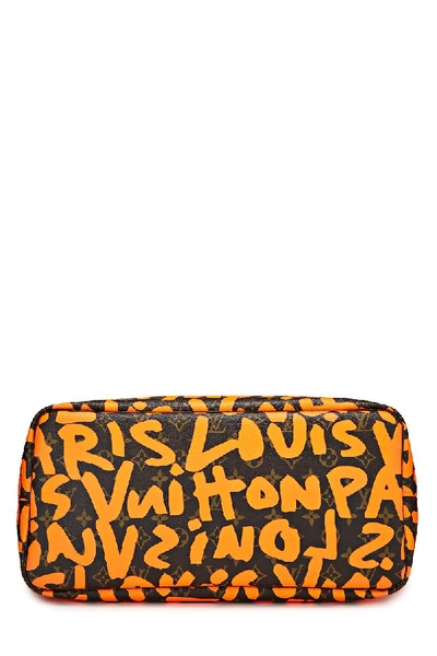 Pre-owned Louis Vuitton Stephen Sprouse X  Orange Monogram Graffiti Neverfull Gm