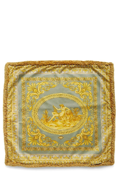 Pre-owned Versace Yellow Cotton Baroque Pillow Case
