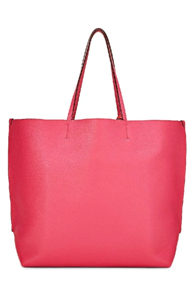 Pre-owned Dior Pink Calfskin Perforated Cannage Iva Tote