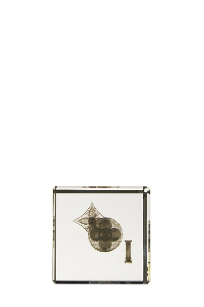 Pre-owned Louis Vuitton Clear Glass Monogram Paperweight