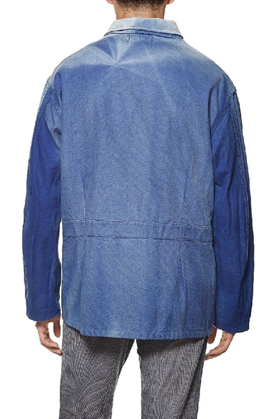 Pre-owned Vintage Indigo Blue Canvas French Chore Jacket