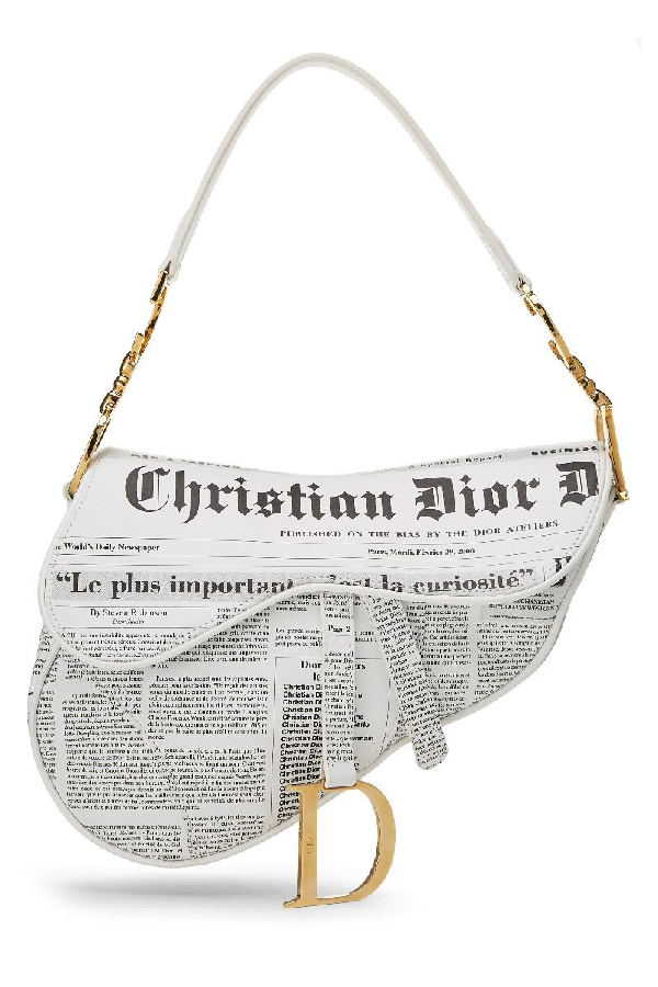 dior saddle bag white