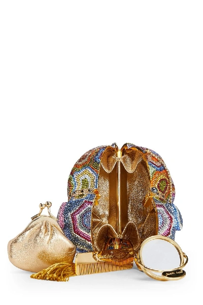 Pre-owned Judith Leiber Multicolor Crystal Dog Minaudiere