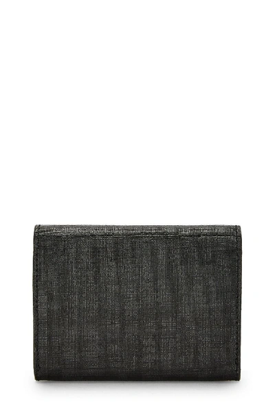 Pre-owned Fendi Black Coated Canvas Card Case