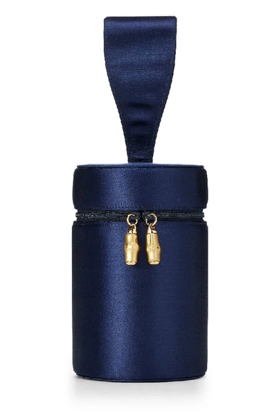 Pre-owned Gucci Navy Satin Evening Handbag