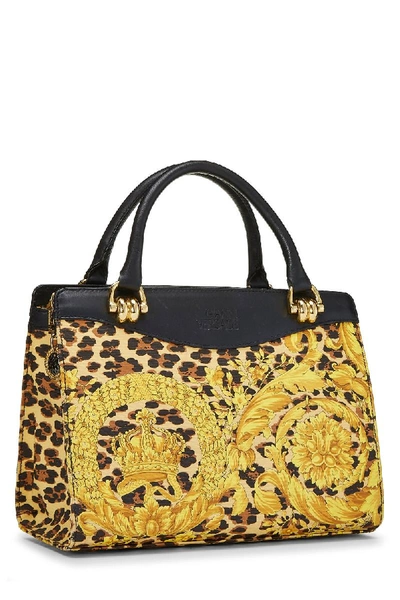Shop Versace Multicolor Wild Baroque Canvas Handle Bag