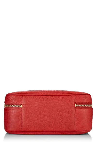 Red Chanel Caviar CC Lunch Box Vanity Case Bag – Designer Revival