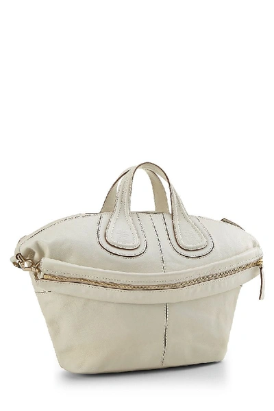 Pre-owned Givenchy White Matte Nappa Leather Nightingale Small