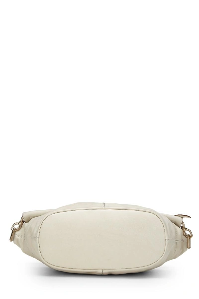 Pre-owned Givenchy White Matte Nappa Leather Nightingale Small