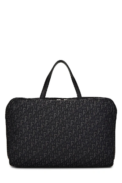 Pre-owned Dior Black Trotter Canvas Toiletry Case