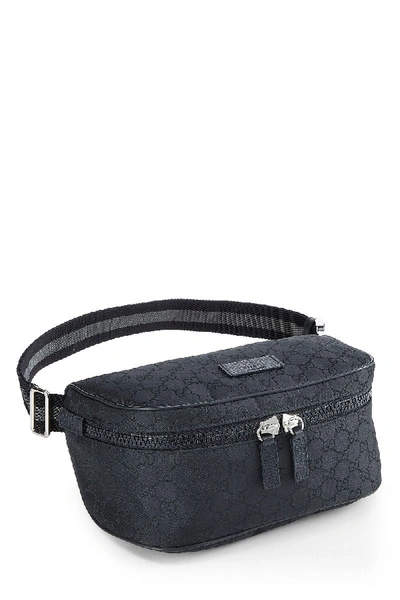 Pre-owned Gucci Black Gg Nylon Belt Bag