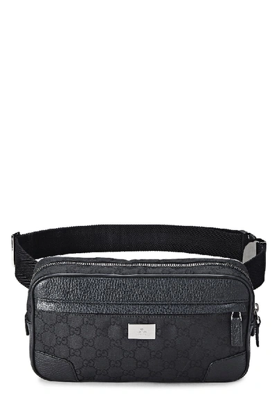 Pre-owned Gucci Black Original Gg Nylon Belt Bag