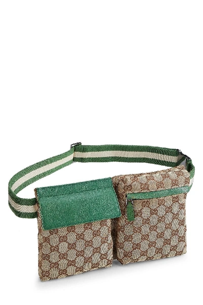 Pre-owned Gucci Green Original Gg Canvas Belt Bag