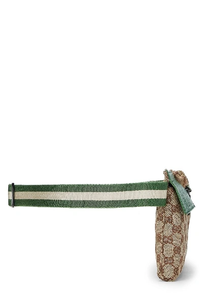 Pre-owned Gucci Green Original Gg Canvas Belt Bag