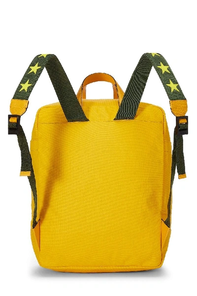 Pre-owned Gucci Yellow Canvas Snake Kids Backpack