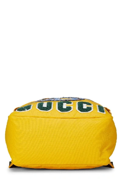 Pre-owned Gucci Yellow Canvas Snake Kids Backpack