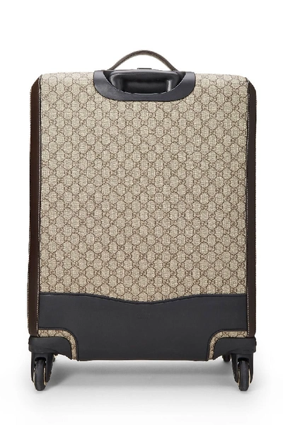 Pre-owned Gucci Original Gg Supreme Canvas Four Wheel Suitcase