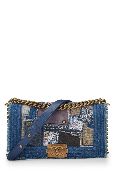 chanel denim patchwork bag purse