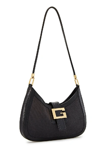 Pre-owned Gucci Black Leather & Canvas Shoulder Bag