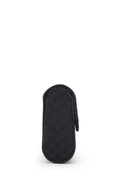 Pre-owned Gucci Black Satin Logo Shoulder Bag